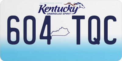 KY license plate 604TQC