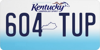 KY license plate 604TUP