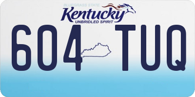 KY license plate 604TUQ