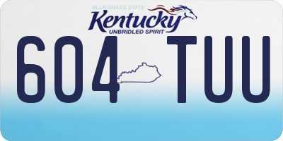 KY license plate 604TUU
