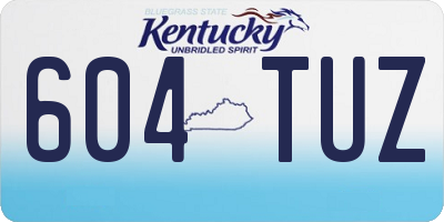 KY license plate 604TUZ