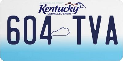 KY license plate 604TVA