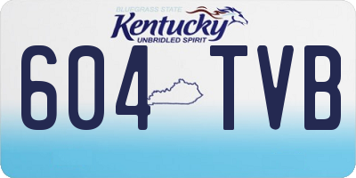 KY license plate 604TVB