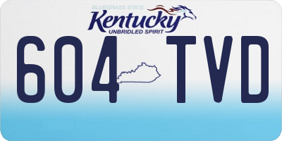 KY license plate 604TVD