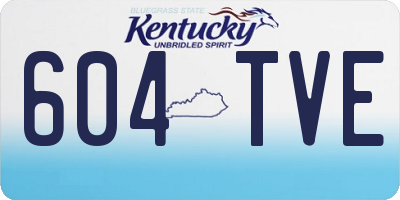 KY license plate 604TVE