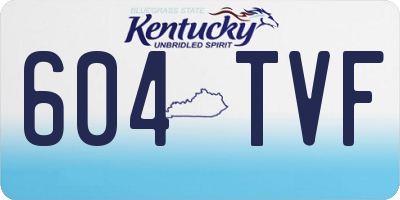 KY license plate 604TVF