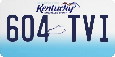 KY license plate 604TVI