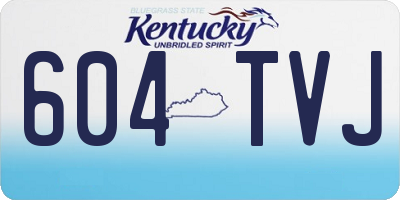 KY license plate 604TVJ