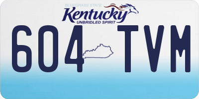 KY license plate 604TVM