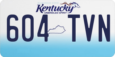 KY license plate 604TVN