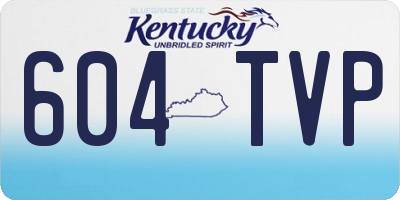KY license plate 604TVP