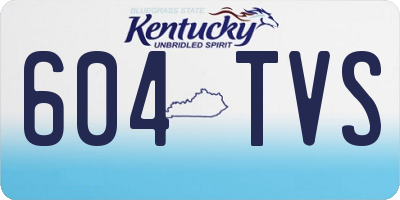 KY license plate 604TVS