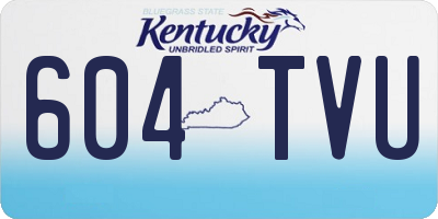 KY license plate 604TVU