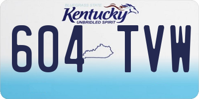 KY license plate 604TVW