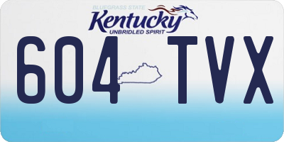 KY license plate 604TVX