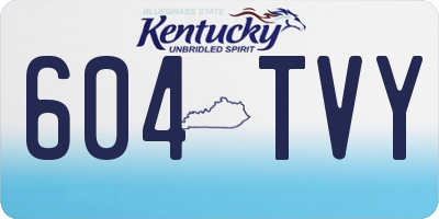 KY license plate 604TVY