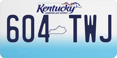 KY license plate 604TWJ