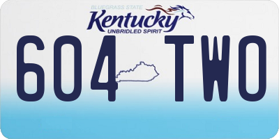 KY license plate 604TWO
