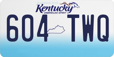 KY license plate 604TWQ
