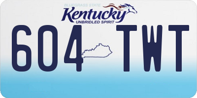 KY license plate 604TWT