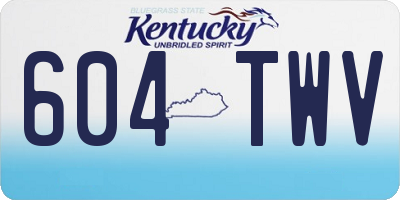 KY license plate 604TWV