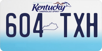 KY license plate 604TXH