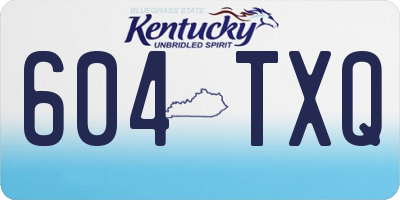 KY license plate 604TXQ