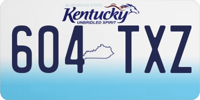 KY license plate 604TXZ
