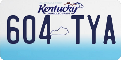 KY license plate 604TYA