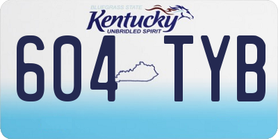 KY license plate 604TYB