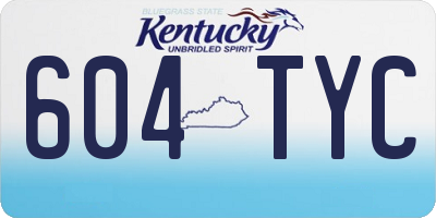 KY license plate 604TYC