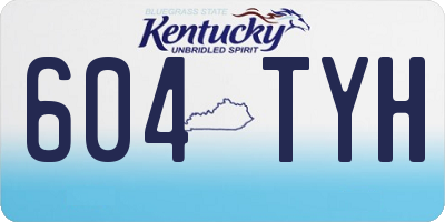 KY license plate 604TYH
