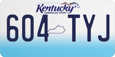 KY license plate 604TYJ