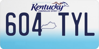 KY license plate 604TYL