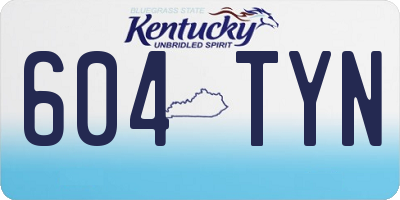KY license plate 604TYN