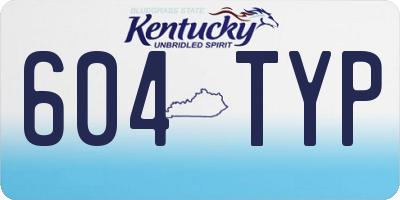 KY license plate 604TYP