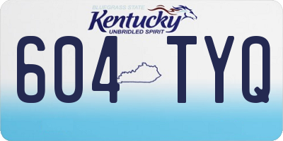 KY license plate 604TYQ