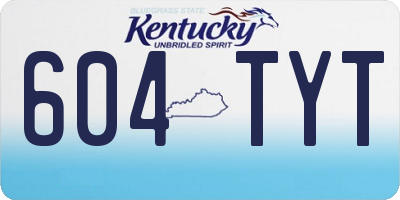 KY license plate 604TYT