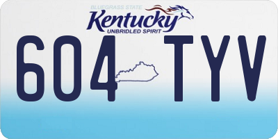 KY license plate 604TYV