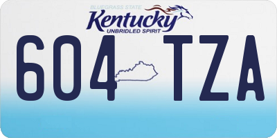 KY license plate 604TZA