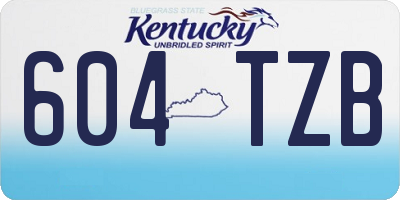 KY license plate 604TZB