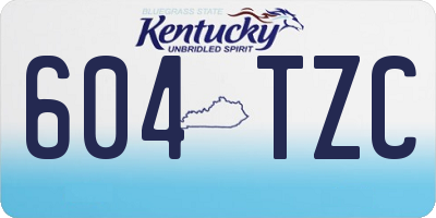 KY license plate 604TZC
