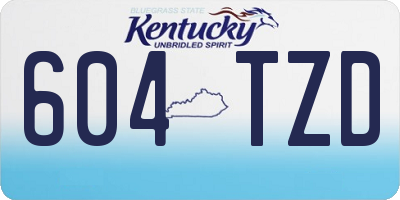 KY license plate 604TZD