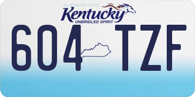 KY license plate 604TZF