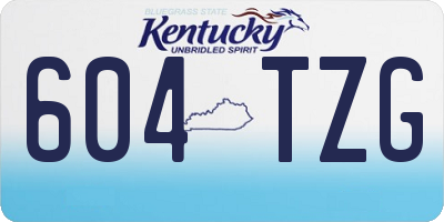 KY license plate 604TZG