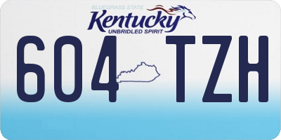 KY license plate 604TZH