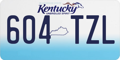 KY license plate 604TZL