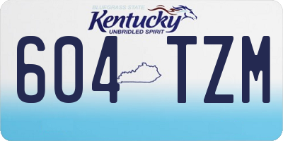 KY license plate 604TZM