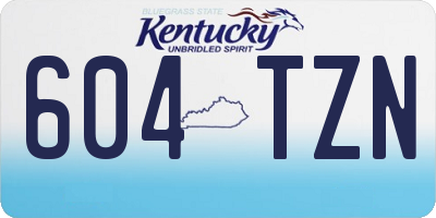 KY license plate 604TZN