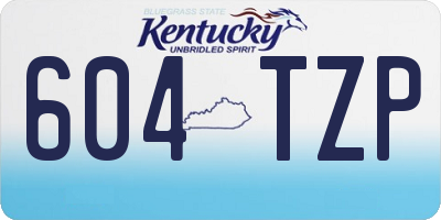 KY license plate 604TZP